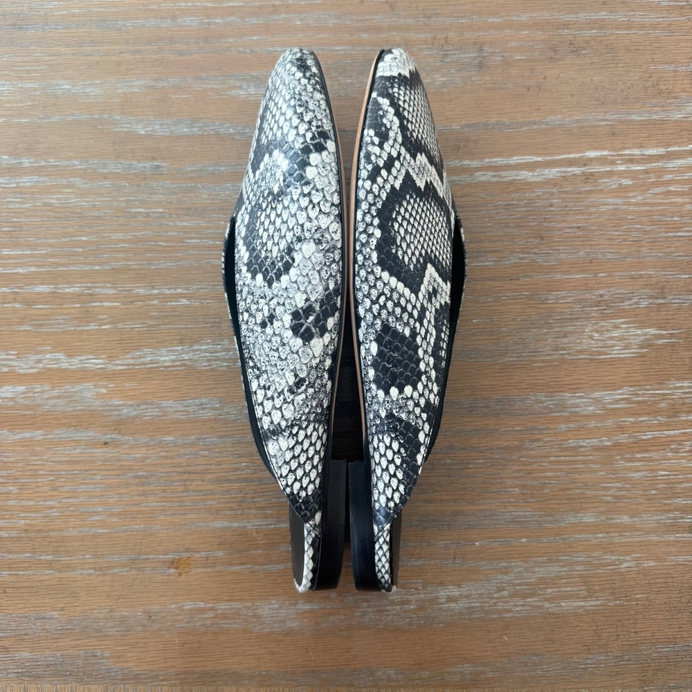 Vince Leather Flat Italian Gray Slip On Mules US 7.5 $380 - Picture 7 of 10